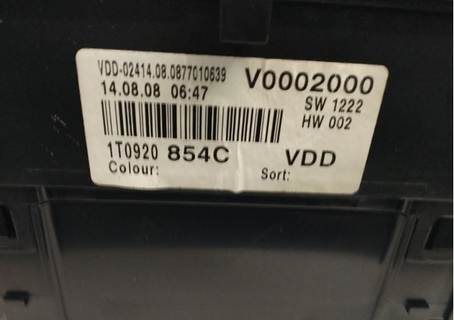 щиток приладу 1T0920854C VAG