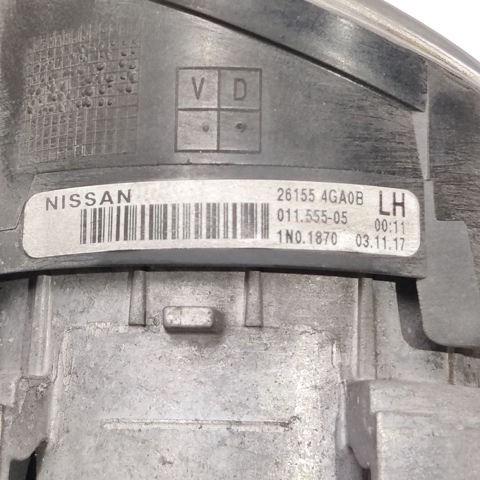 Ліва протитуманна фара 261554GA0B NISSAN