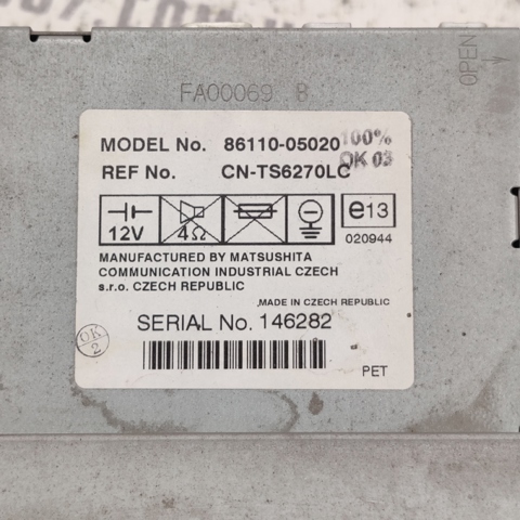 Дисплей бортового комп'ютера 8611005020 TOYOTA