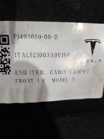 Покриття підлогове салону, переднє 149305900D TESLA