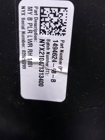 Обшивка стійки кузова внутрішня, середня нижня права 149462498B TESLA