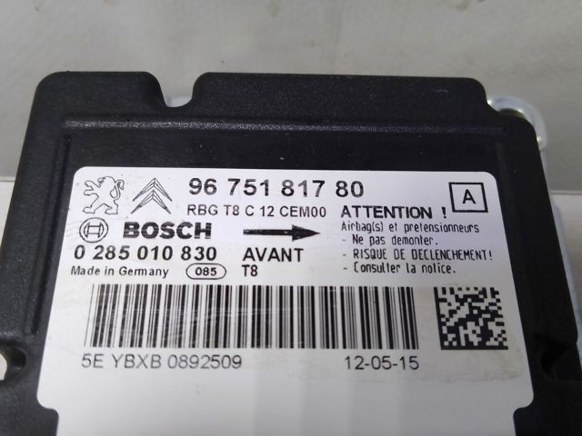 Блок управління airbag 9675181780 PEUGEOT