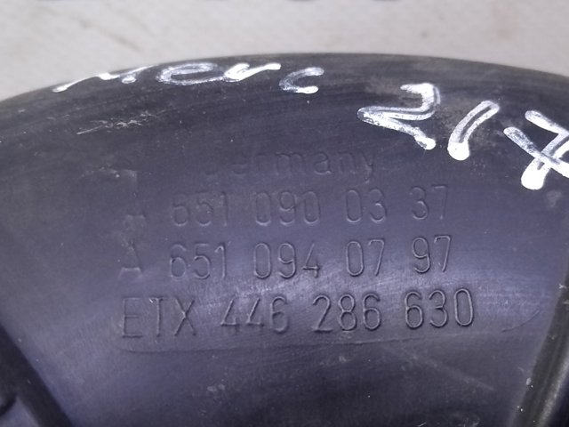 Патрубок повітряний, вихід повітряного фільтра A6510900337 MERCEDES
