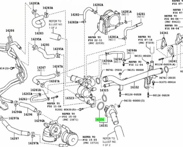Прокладка термостата 1632631020 TOYOTA