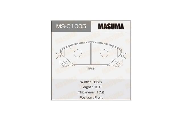 Тормозні колодки MSC1005 MASUMA