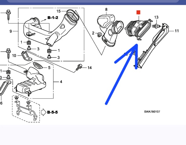 Повітрозабірник повітряного фільтра 17251R06E00 HONDA