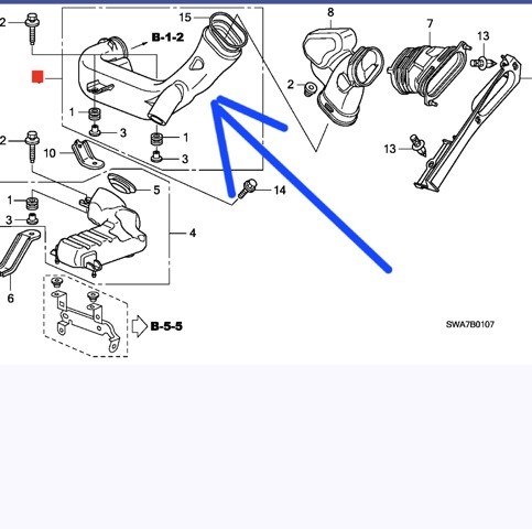 Повітроприймач 17253R06E00 HONDA