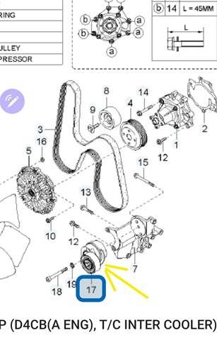 Натяжна планка поліклинового ременя 252814A000 HYUNDAI
