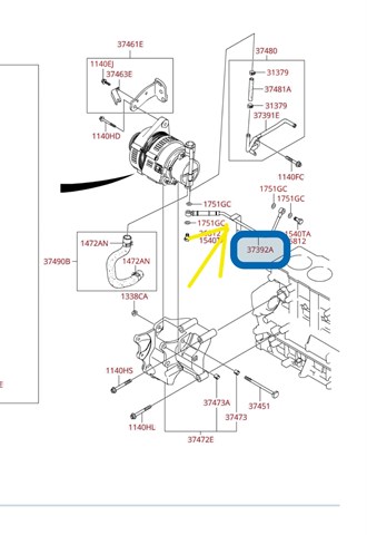 Подача масляна труба 3739227010 HYUNDAI
