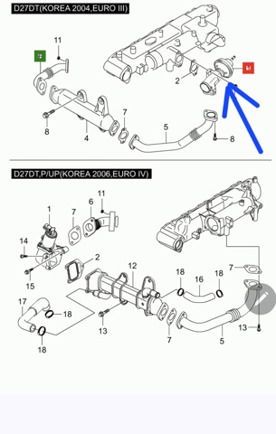Клапан EGR рециркуляції газів 6651400360 SSANG YONG