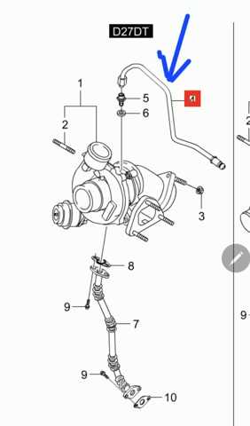 Подача масляна труба 6651800020 SSANG YONG