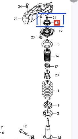 Кріплення переднього амортизатора 7L0412327A VAG