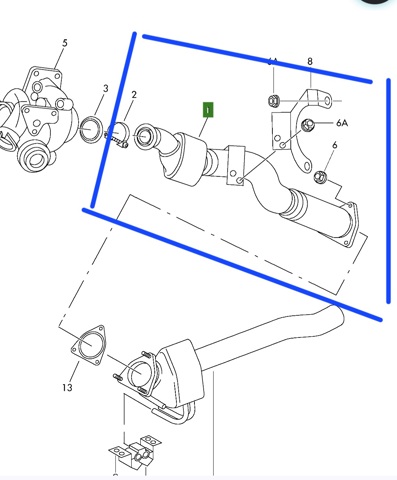 Конвертор-каталізатор 7L6254300KX VAG