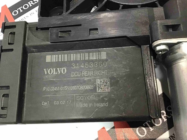Двигун стеклопод'емника двері задньої, правої 31453360 VOLVO