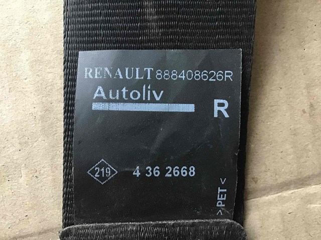 Пасок безпеки задній правий 888408626R RENAULT