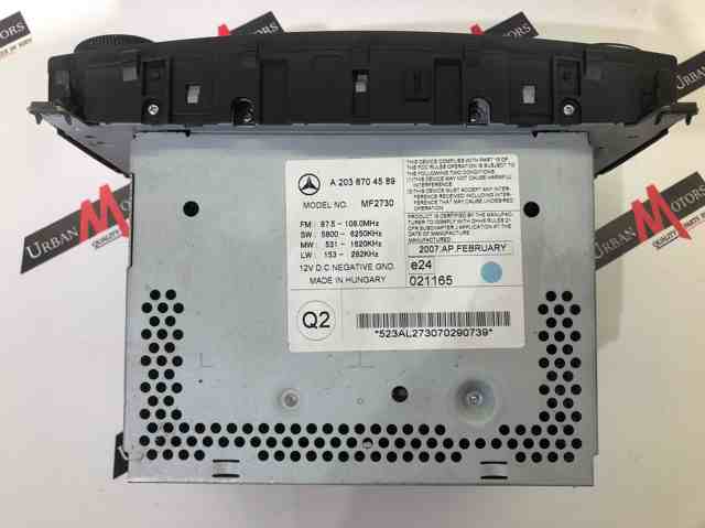 Магнітола A2038704589 MERCEDES