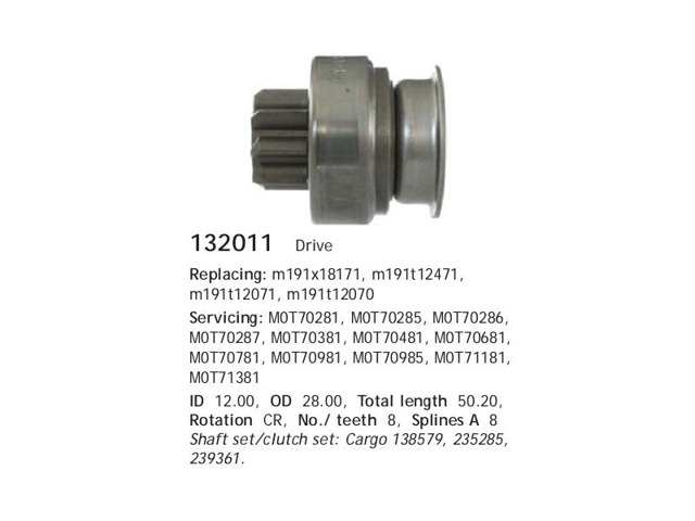 Привід стартера 132005 CARGO