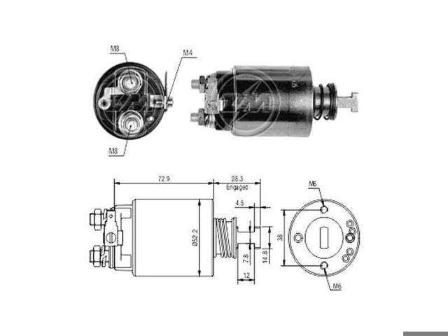 Тягове реле стартера ZM684 ZM