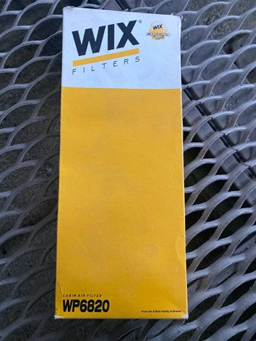 Фільтр, повітря у внутрішній простір WP6820 WIX