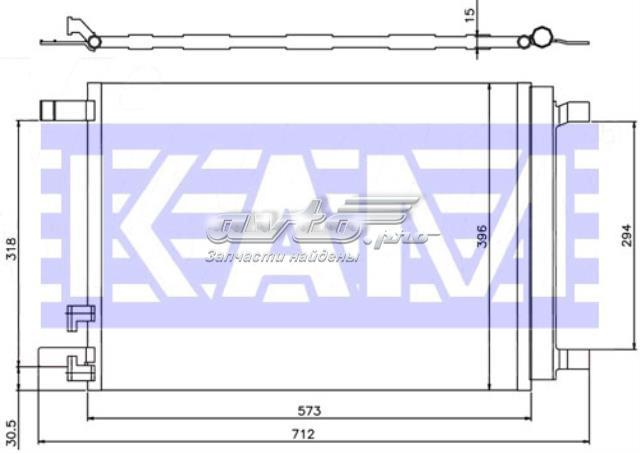 Радіатор системи охолодження кондиціонера 22040206 KAM