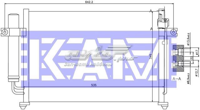 Трубопроводи і радіатор кондиціонера 22040210 KAM