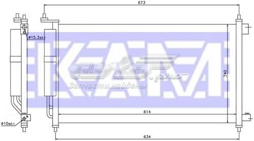 Трубопроводи і радіатор кондиціонера 22040212 KAM