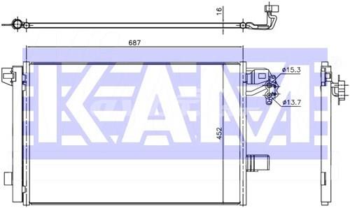 Трубопроводи і радіатор кондиціонера 22040223 KAM