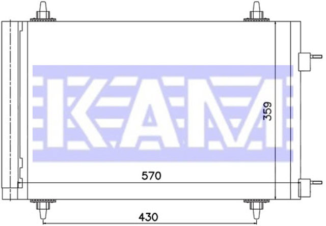 Радіатор охолодження кондиціонера 22040236 KAM