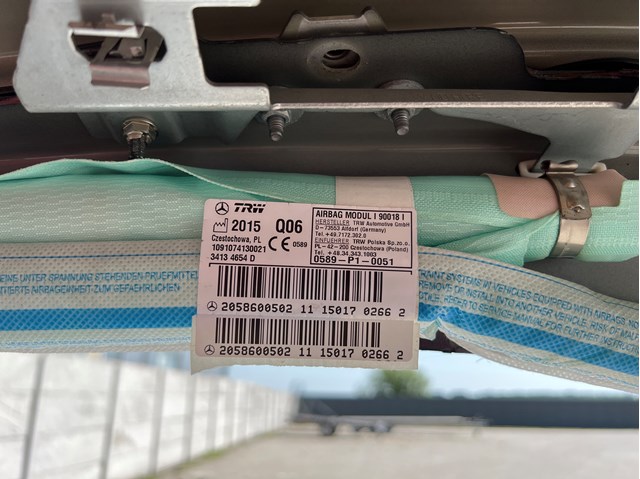 Подушка безпеки, збоку, права, AIRBAG A2058600502 MERCEDES