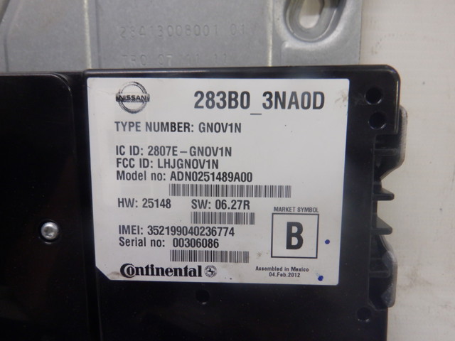 Блок управління комфорту 283B03NA0D NISSAN