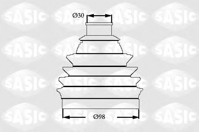 Пильник шарніра кутових швидкостей зовнішній передній 2933063 SASIC