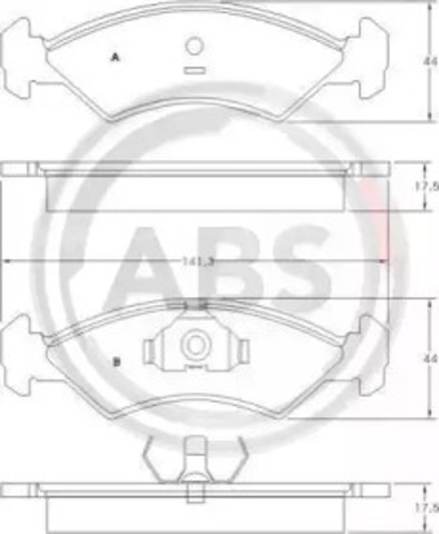 Колодки гальмівні дискові комплект 36534 ABS