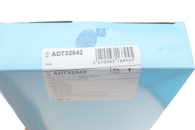 Фільтр, повітря у внутрішній простір ADT32542 BLUE PRINT