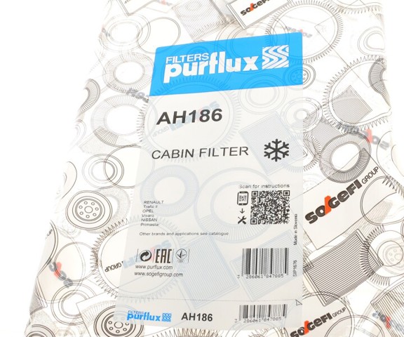 Фільтр салону AH186 PURFLUX