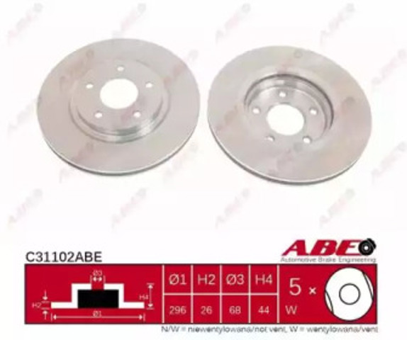 Гальмо дискове переднє C31102ABE ABE