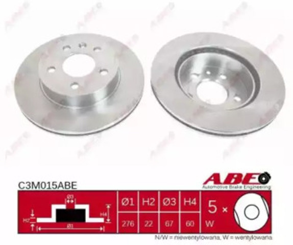 Гальмо дискове переднє C3M015ABE ABE