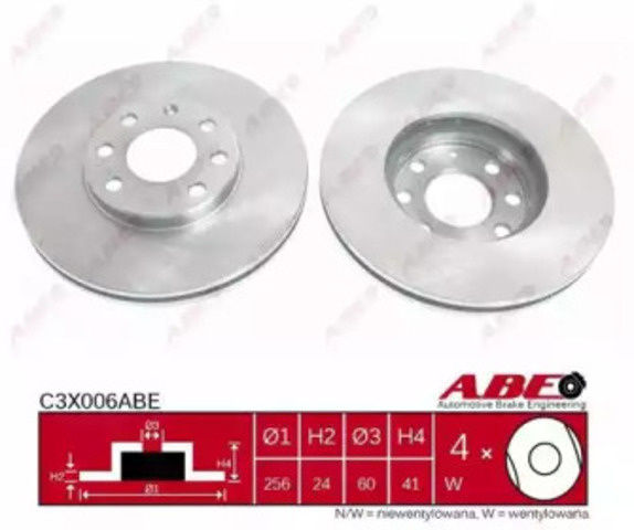 Диск переднього гальма C3X006ABE ABE