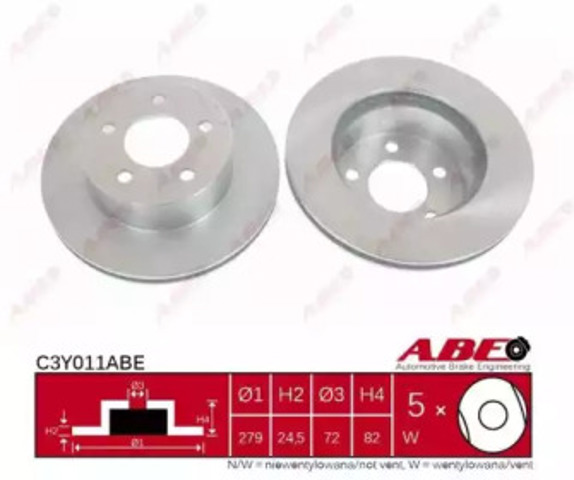 Диск гальмівний передній C3Y011ABE ABE