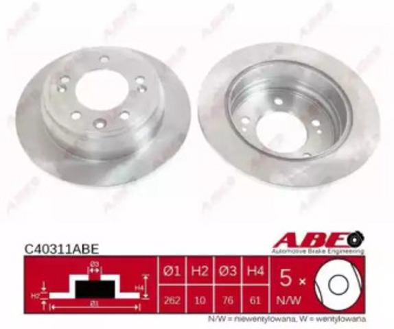 Задні дискові гальма C40311ABE ABE