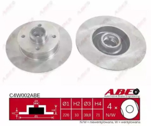 Дискові гальма C4W002ABE ABE