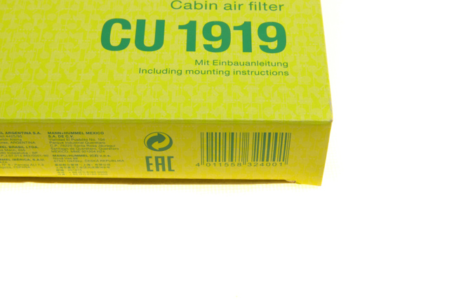 Фільтр пиловий CU1919 MANN