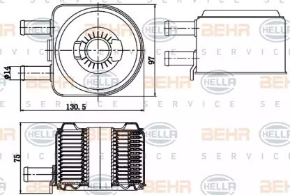 Радіатор масляний (холодильник), під фільтром D4C001TT THERMOTEC