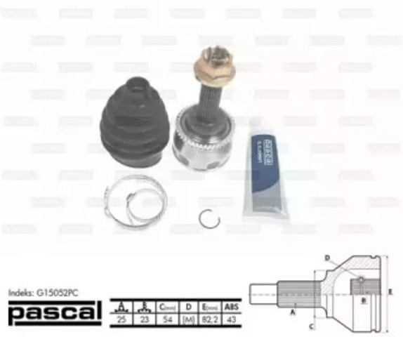 Шарнір приводу зовнішній G15052PC PASCAL