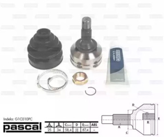 ШРУС зовнішній G1C010PC PASCAL