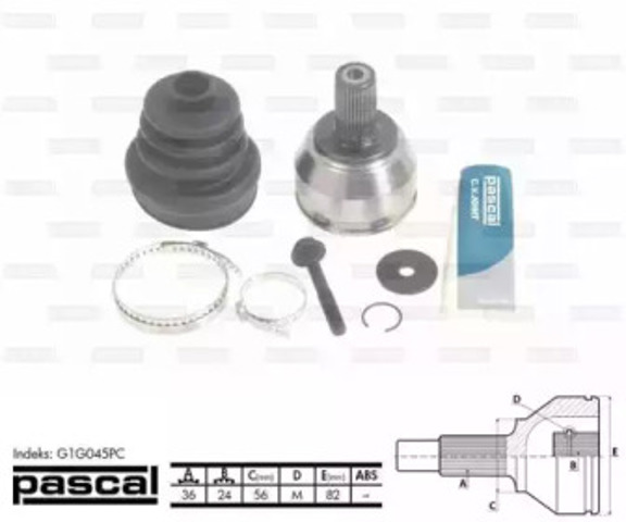 Граната зовнішня G1G045PC PASCAL