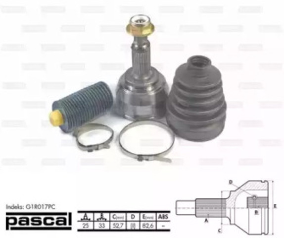 Граната зовнішня G1R017PC PASCAL