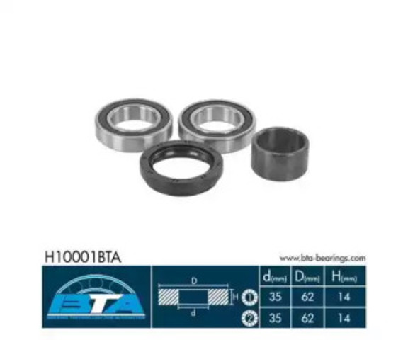 Підшипник півосі переднього моста H10001BTA BTA