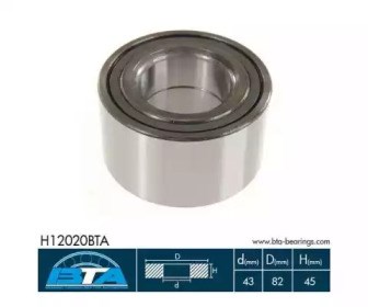 Підшипник маточини передньої H12020BTA BTA