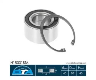 Комплект підшипник маточини передньої H15031BTA BTA