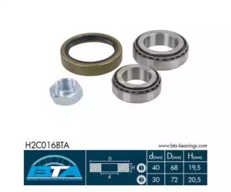 Задній підшипник H2C016BTA BTA